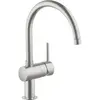 Image de Grohe, Robinetterie de cuisine, Robinet de cuisine avec mitigeur Minta supersteel mat 32917