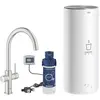 Image de Grohe, Robinetterie de cuisine, Robinet de cuisine avec fonction filtre et eau bouillante Red Duo supersteel mat 30079