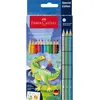 Image de Faber-Castell, Écriture + dessin, Coffret de crayons de couleur 10+3ST Colour Grip Dino