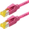 Image de Draka S/FTP PiMF CAT 6a ISO IEC magenta 3m Pour 10 Gigabit/s, sans halogène, avec câble UC900 et (PiMF, S/FTP, SFTP, CAT6a, 3 m), Câble réseau