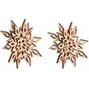 Image de Rayher, Décorations de sapin de Noël, Pendentif en bois naturel Flocon de neige 3D Ø 9,0 cm 2 pcs. (2x)