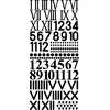 Image de Rayher, Autocollants, Motif adhésif en relief "Chiffres d'horloge", env. 10 x 23 cm, noir