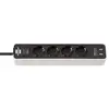 Image de Brennenstuhl Multiprise Ecolor Usb 4 Prises Avec Interrupteur