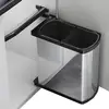 Image de Hailo Duo afvalemmer voor draaideurkast 20x39x42cm chroom/zwart