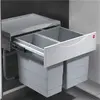 Image de Hailo Tandem-S 50 à faible encombrement, Poubelle, Gris