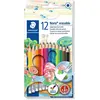 Image de Staedtler, Écriture + dessin, Étui en carton crayon de couleur Noris erasable (12x)