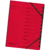 Image de Herlitz, Porte-documents, Classeur Easyorga, A4, en carton, 12 compartiments, rouge Carton Colorspan, 355 g, noir Manil (A4)