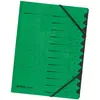 Image de Herlitz, Porte-documents, Classeur Easyorga, A4, en carton, 12 compartiments, carton Colorspan vert, 355 g/m², intérieur noir (A4)