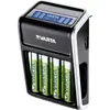 Image de Varta Chargeur de prise LCD (4 pcs, AA, Piles rechargeables + chargeur), Chargeur de batterie