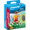 Image de Playmobil Joueur de football avec mur de but (70157)