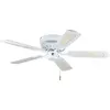 Image de Deko Ventilateur de plafond White Liane avec interrupteur à tirette 132 cm, Ventilateur, Blanc