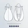 Image de Julius Zöllner, Gigoteuse, Sac de couchage en jersey - Little Bow (2.5 TOG, Toute l'année, 62 x 40 cm)