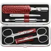 Image de Zwilling, Appareil de soin des ongles, Classic Inox étui pour cadre, 5 pièces Cuir de vachette Rouge