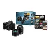 Image de Pack Appareil photo hybride Panasonic G100D + Objectif standard 12-32 mm + Téléobjectif 45-150 mm + Focale fixe 25 mm F1.7 + formation Jiminy
