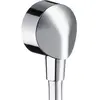 Image de hansgrohe, Robinetterie de salle de bains, HG Raccord de flexible FIXFIT E avec clapet anti-retour chromé