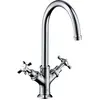 Image de Axor, Robinetterie de salle de bains, Mélangeur lavabo 2 poignées 210 MONTREUX DN 15 sans tirette chrome