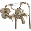 Image de hansgrohe, Robinetterie de salle de bains, Mélangeur bain 2 poignées AXOR MONTREUX DN 15, apparent nickel brossé