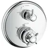 Image de hansgrohe, Robinetterie de salle de bains, Thermostatique AXOR MONTREUX encastré avec robinet d'arrêt chromé
