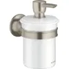 Image de hansgrohe, Distributeur de savon + porte-savon, Distributeur de savon liquide AXOR MONTREUX montage mural nickel brossé