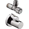 Image de hansgrohe, Vanne, HG robinet équerre avec poussoir nickel brossé