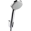 Image de hansgrohe, Pommeau de douche, Croma 100 Kit de support de pomme de douche Vario avec flexible de douche 125 cm (4 Types de jets, 18 l/min)