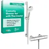 Image de hansgrohe, Système de douche, HG Br.set CROMETTA ECOSTAT 1001 CL COMBI Barre de douche 650mm blanc/chrome