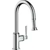 Image de hansgrohe, Robinetterie de cuisine, Mitigeur monocommande pour évier AXOR MONTREUX DN 15, avec douchette extractible chromé