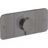 Image de hansgrohe, Robinetterie de salle de bains, Set de finition AXOR ONE pour thermostat encastré 2 sorties bru noir chrome