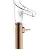 Image de Axor, Robinetterie de salle de bains, Starck V Mitigeur monocommande de lavabo 220 avec bec verseur en verre pour lavabos a