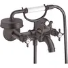 Image de hansgrohe, Robinetterie de salle de bains, Mélangeur bain 2 poignées AXOR MONTREUX DN 15, apparent brushed black chrome