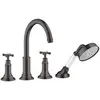 Image de hansgrohe, Robinetterie de salle de bains, Mélangeur bain/douche 4 trous AXOR MONTREUX DN 15 chromé noir brossé