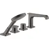 Image de Axor, Robinetterie de salle de bains, 4L Mélangeur sur plage de carrelage CITTERIO E DN 15 m thermostat brushed black chrome