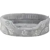Image de Trixie Jimmy Soft bed, soft plush, oval, 65 × 55 cm, light grey (Chat, Chien), Panier pour chien + chat