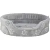 Image de Trixie Jimmy Soft bed, soft plush, oval, 75 × 65 cm, light grey (Chat, Chien), Panier pour chien + chat