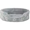 Image de Trixie Jimmy Soft bed, soft plush, oval, 85 × 75 cm, light grey (Chat, Chien), Panier pour chien + chat