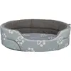 Image de Trixie Jimmy bed, cotton look, oval, 45×35 cm, light grey/dark grey (Chat, Chien), Panier pour chien + chat