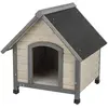 Image de Trixie natura dog kennel saddle roof, S M: 71 × 77 × 76 cm, grey (Chenil pour chiens, Niche pour chien), Niche pour chiens