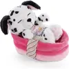 Image de NICI 47891 Sleeping Pets Chiot dalmatien 12cm dans son panier (8 cm)