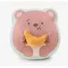 Image de NICI, Coussin pour enfant, Plüschkissen Bär Nomo mit Croissant (12 x 35 cm)