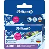 Image de Pelikan, Cartouche de rechange + encrier, Cartouches d'encre pour stylo plume LAMY, bleu royal imprimé multicolore => motifs assortis (Bleu, 10 pcs)