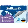 Image de Pelikan, Cartouche de rechange + encrier, Cartouches à rouleaux Griffix (Bleu, 0.40 mm, 5 pcs)