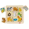 Image de Goki Puzzle Jigsaw en bois qui mange quoi? (Allemand, Anglais, Français, Italien)