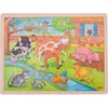Image de Goki Puzzle incrusté : la vie à la ferme (48 pièces)