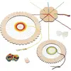 Image de Goki Kit de bricolage cadre à tisser rond et fleur à nouer