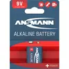 Image de Ansmann Bloc 9V alcalin ligne rouge (1 pcs, 9V Block, 550 mAh), Batteries + piles