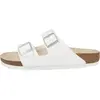 Image de Birkenstock, Unisexe, Sandales, Arizona Birko-Flor normal, Blanc, (45)