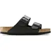 Image de Birkenstock, Unisexe, Sandales, Arizona Weichbettung Birko-Flor Normal, Noir, (46)
