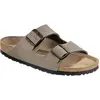 Image de Birkenstock, Unisexe, Sandales, Arizona Birko-Flor Nubuk normal, Gris, (46)
