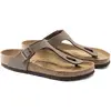Image de Birkenstock, Unisexe, Sandales, Gizeh Birko-Flor Nubuk Normal, Marron, (39)