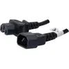 Image de Good Connections Câble de connexion pour appareils chauds, C14 mâle / C15 femelle, 1,8 m Pour connecter un appareil (1.80 m), Câble d'alimentation, Noir
